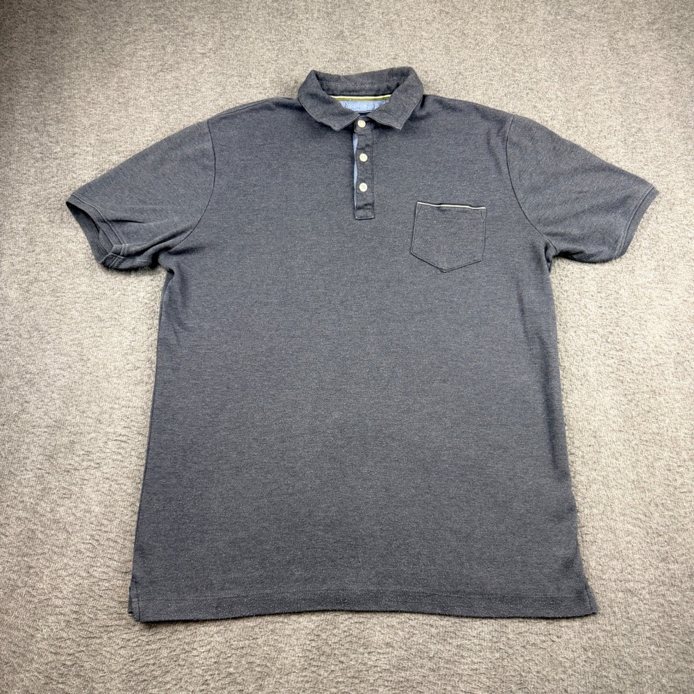 Triton Men's M Medium Short Sleeve Pocket‎ Polo Shirt Charcoal Gray